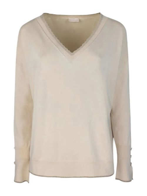 maglia donna crema LIU JO | WF4007MS49I/X0623